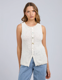 Belle Knit Vest-White
