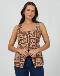Tulum Top-Brown