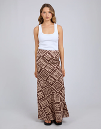 Tulum Maxi Skirt- Brown