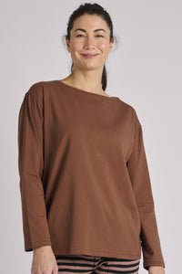 Panel Back Top-Chocolate