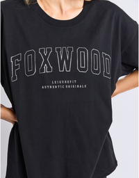 Metallic Interval Tee-Black With Silver