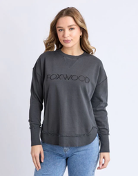Foxwood Simplified Crew-Dark Charcoal