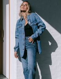 Brooklyn Shacket- Mid Wash