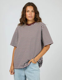 Silent Theory Stripe Short Sleeve Tee-Light Blue