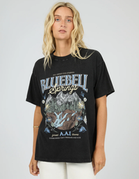All About Eve Bluebell Springs Relaxed Tee-Washed Black