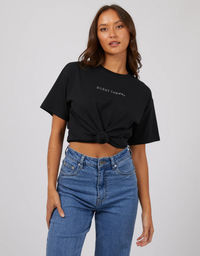 Logo Tee-Washed Black