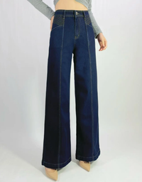 Hudson Stitch Wide Leg Jean-Indigo