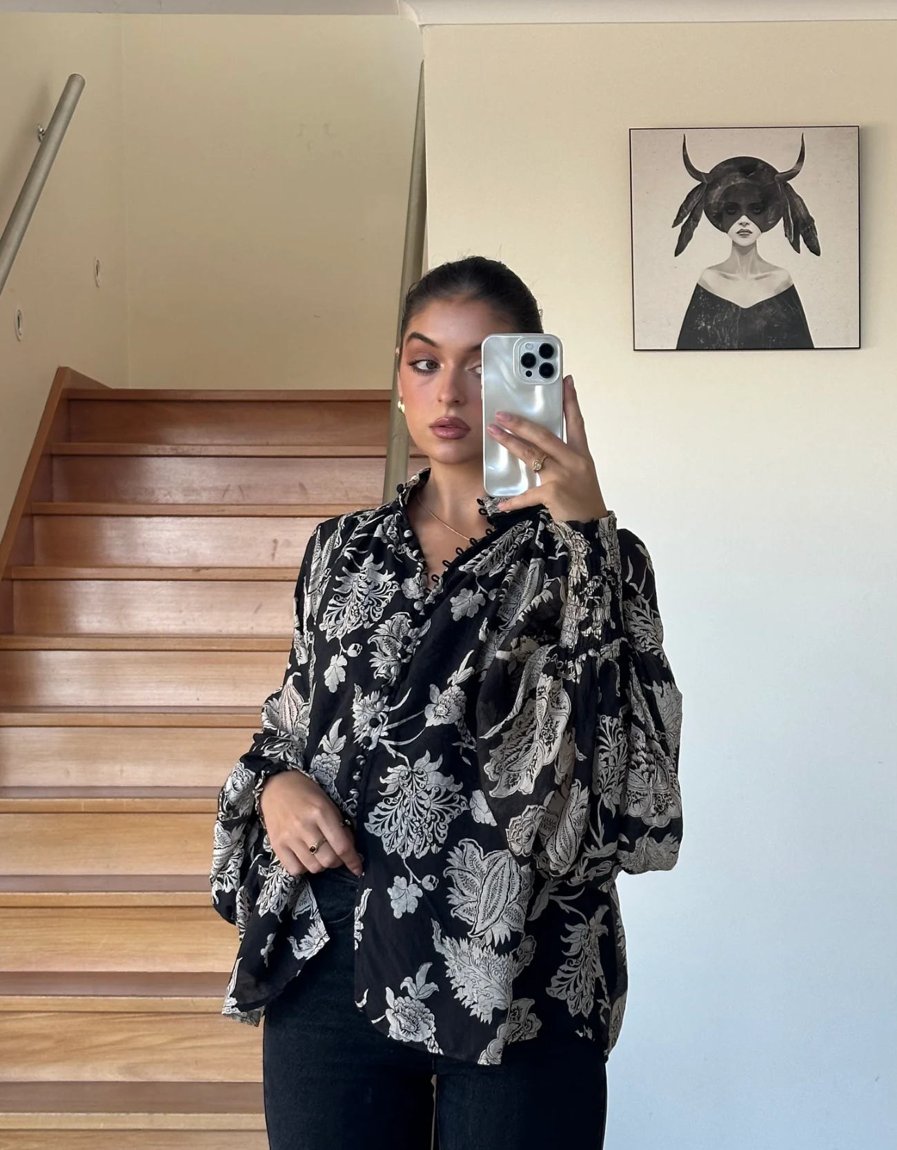 Jolie Dreams Blouse-Black