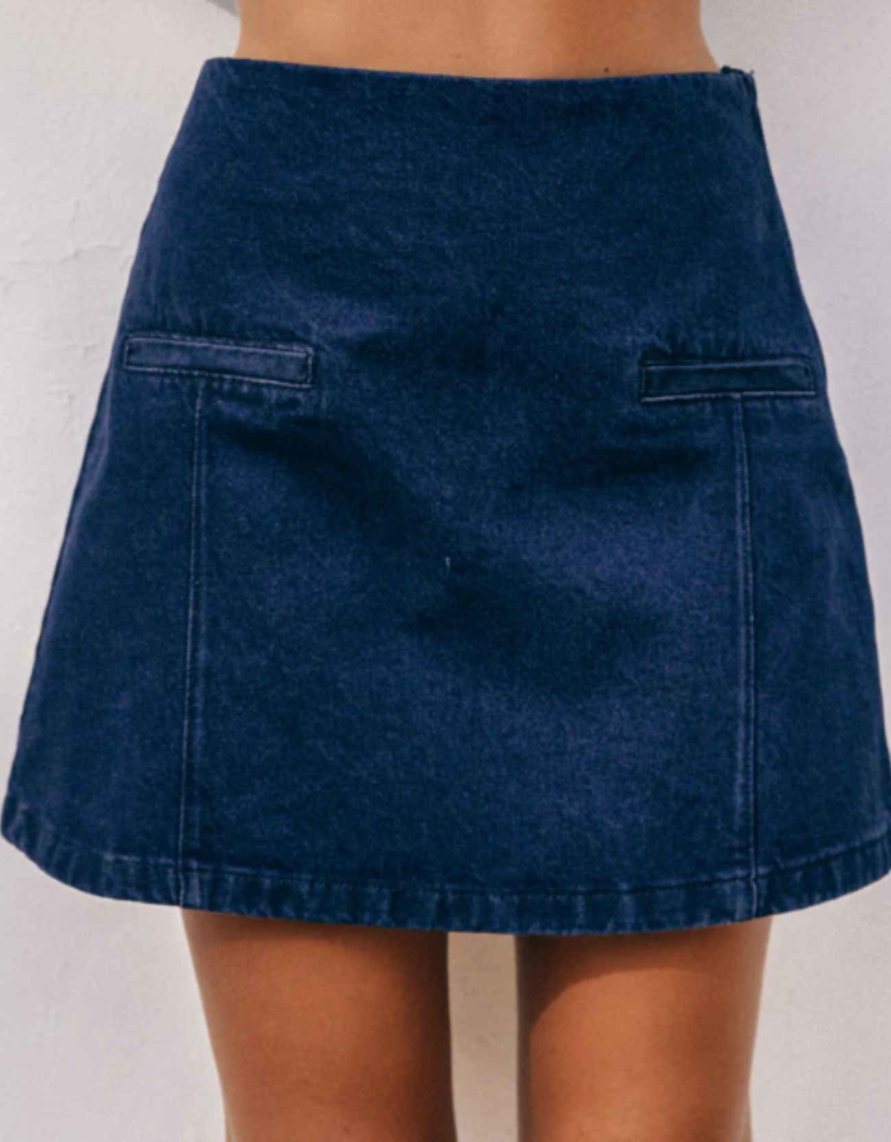 Sally Short Denim Skirt - Indigo