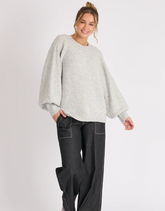 Bishop Sleeve Jumper - Grey