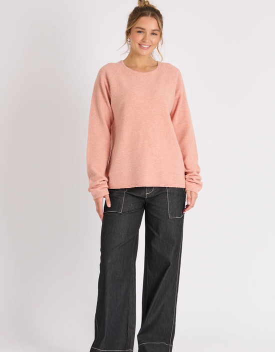 Raglan Boxy Jumper - Rose