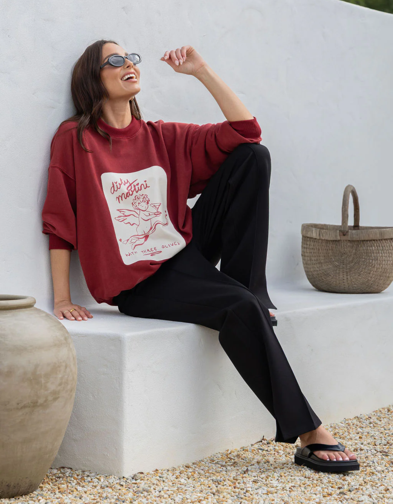 Dirty Martini Sweater-Red