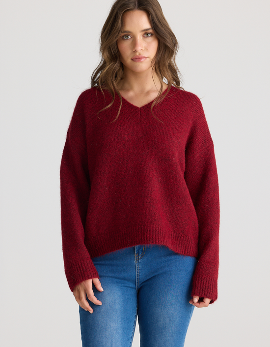 Journey Knit-Raspberry