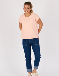 Shell Tee Round Neck-Melon