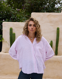 Yellowstone Shirt-Pink Stripe