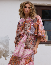 Melrose Top-Dream Weaver with Meadow Muse Print