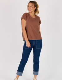 Shell Tee Round Neck-Acorn