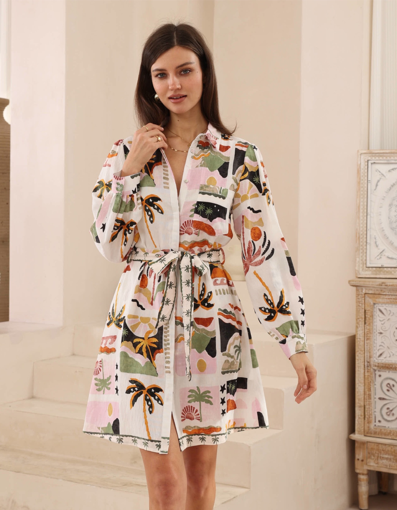 Copacabana Long Sleeve Mini Dress