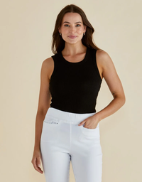 Francis Rib Tank-Black