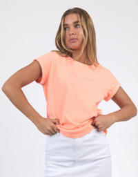 Signature Tee-Neon Peach