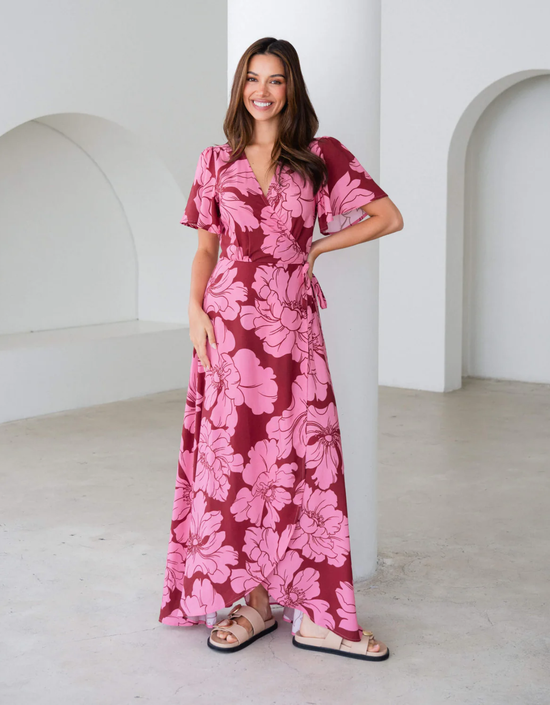Full Bloom Wrap Dress