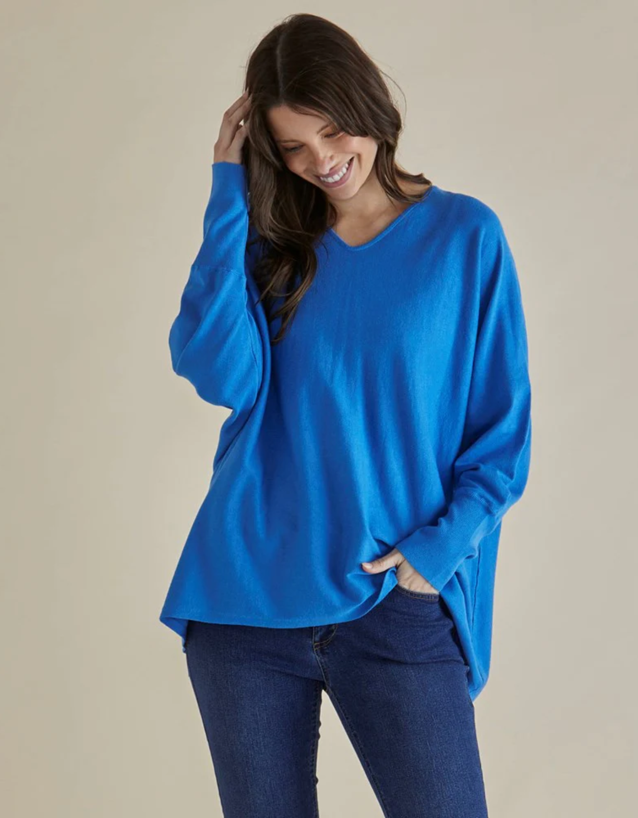 Destiny Knit Jumper-Light Blue