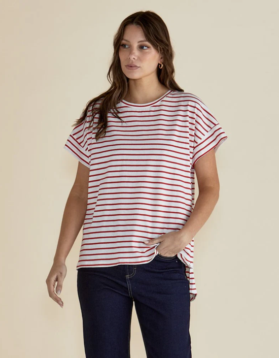 Willa Tee-Red Stripe