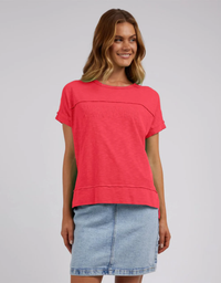 Throw on S/S Tee- Red