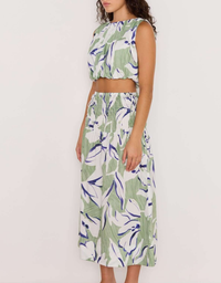 Veda Midi Skirt-Floral