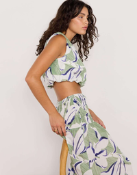 Veda Bubble Top-Floral