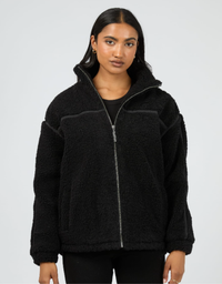 Newport Zip Thru Teddy-Black
