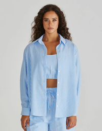 Alani Shirt-Blue White Stripe