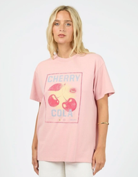 Wild Cherry Relaxed Tee-Pale Pink