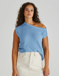 Jaci Knit Top-Blue