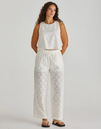 Zimmy Broderie Pant-Cream