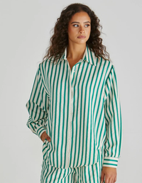 Henri Shirt-Green Stripe