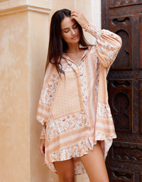 Fleur Shirt-Apricot