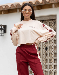 Spades Logo Crop Tee-Pink