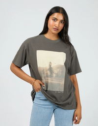 Yellowstone Relaxed Tee- Charcoal