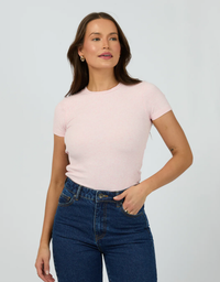 Bella Tee-Blush Marle