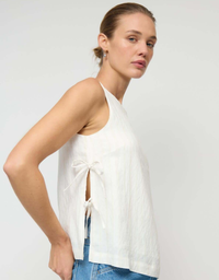 Bianca Tie Side Top-Off White/Beige