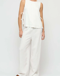 Bianca Drawstring Pant-Off White/Beige