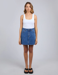 Selina Skirt Comfort-Mid Blue