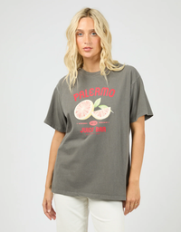 Palermo Relaxed Tee-Charcoal