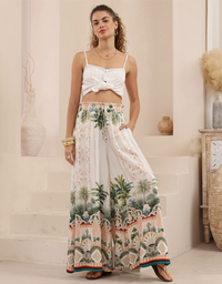 Paradiso Pants-Green Print