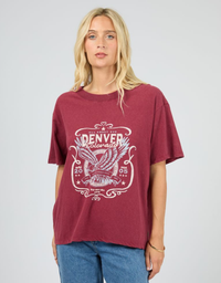 Old West Era Box Tee-Wine