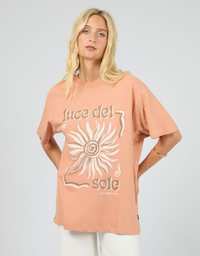 Del Sole Relaxed Tee-Cinnamon