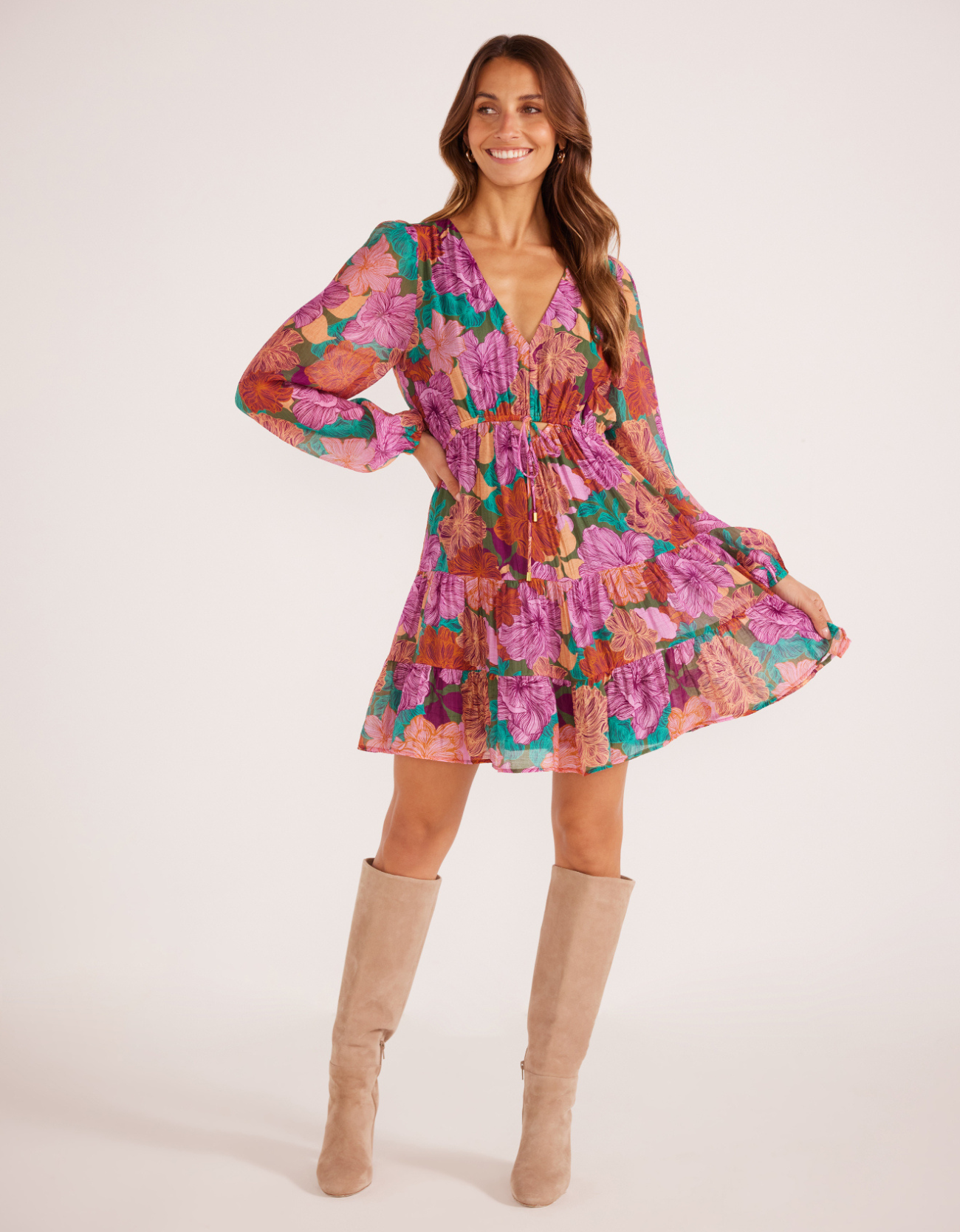 Zora Mini Dress-Fall Floral