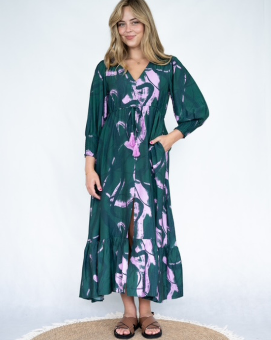 Selma Maxi Dress-Brush Painting