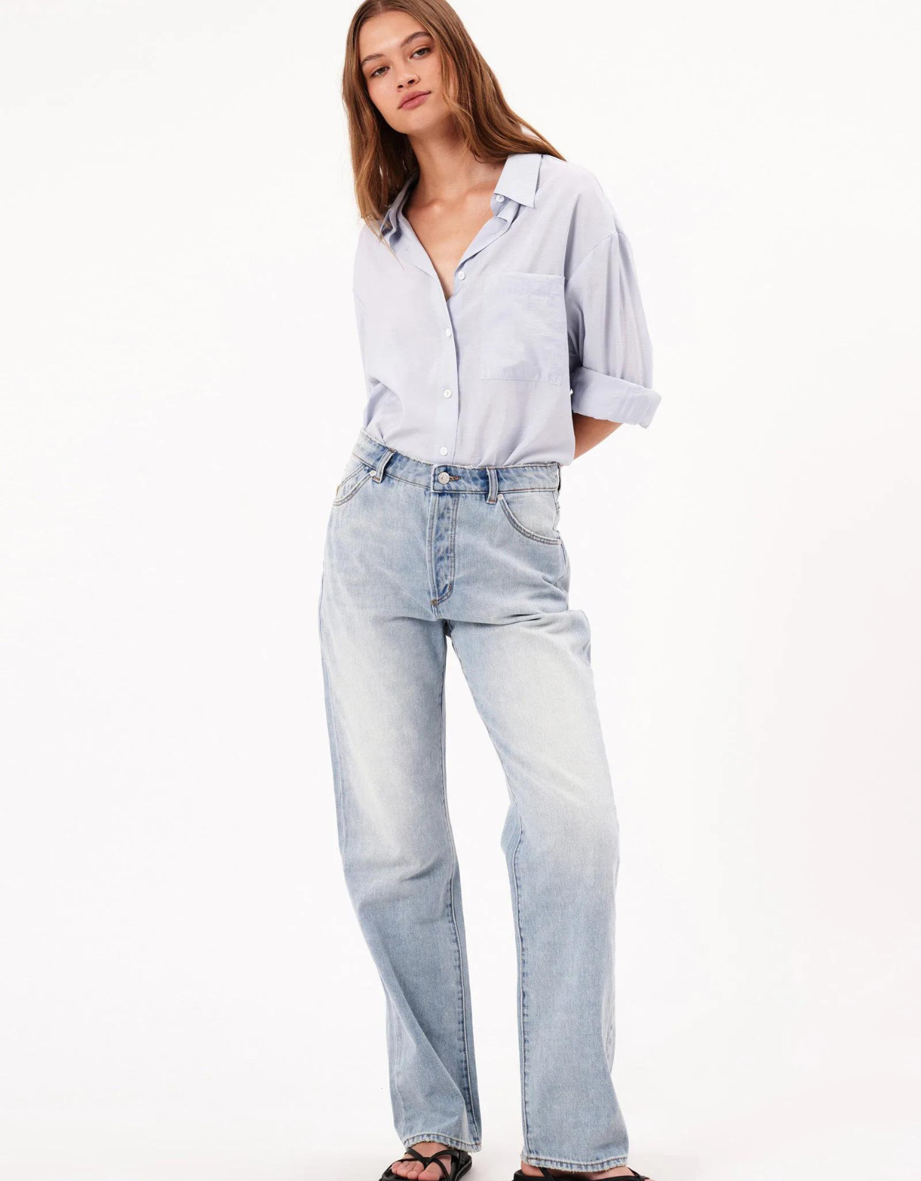 90'S Relaxed Faded Blue-Light Vintage Blue